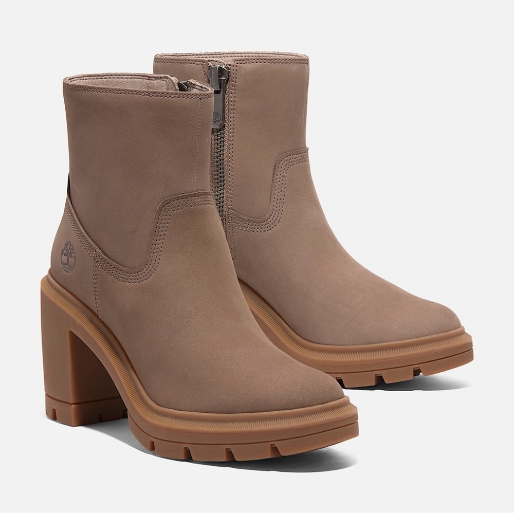 Timberland Women's Tan Allington Heights Mid Zip Boots, Size 7.5